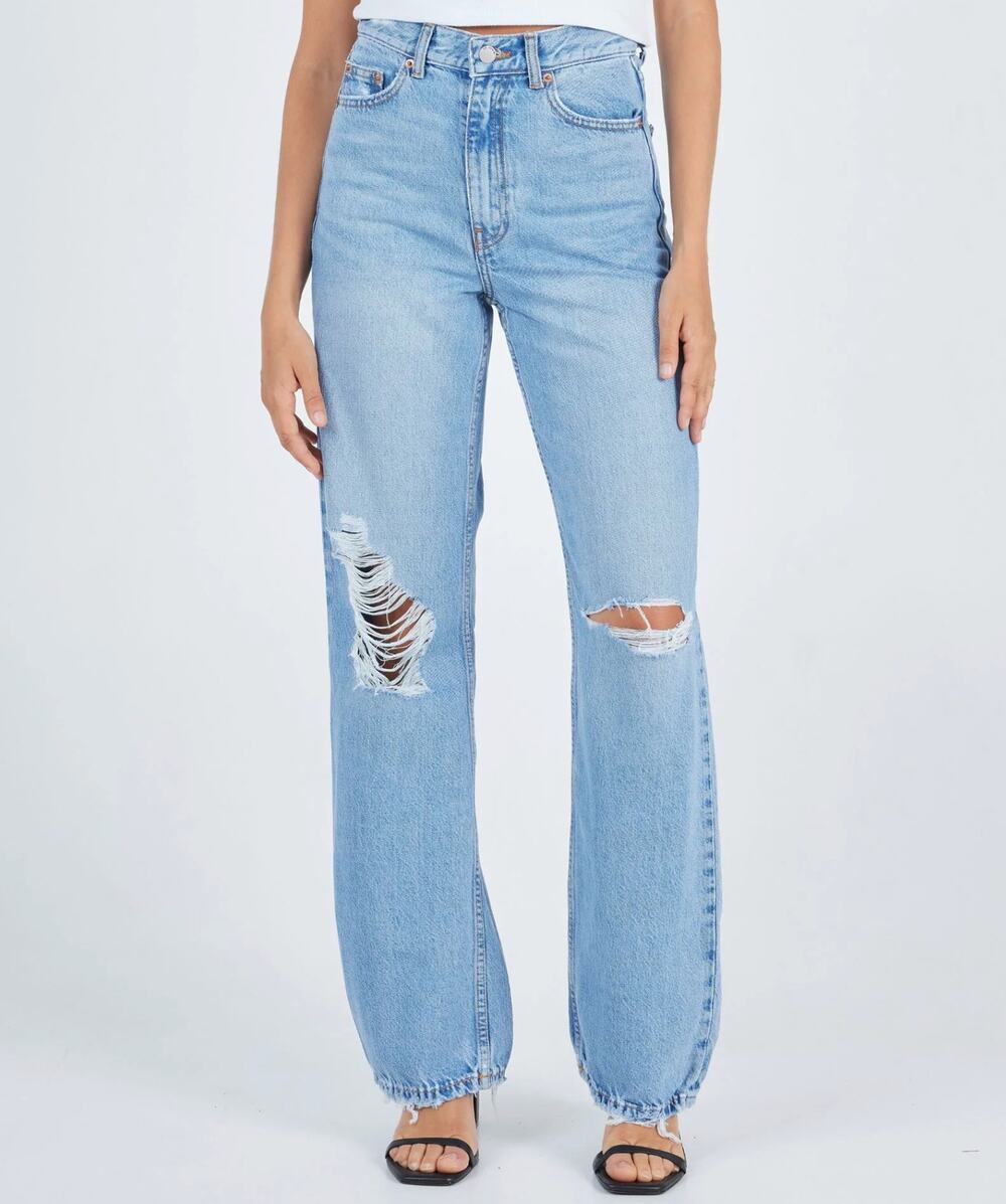 DR DENIM Echo Empress Sky Blue High Rise Jeans Denim Relaxed Womens Size 28 32 L